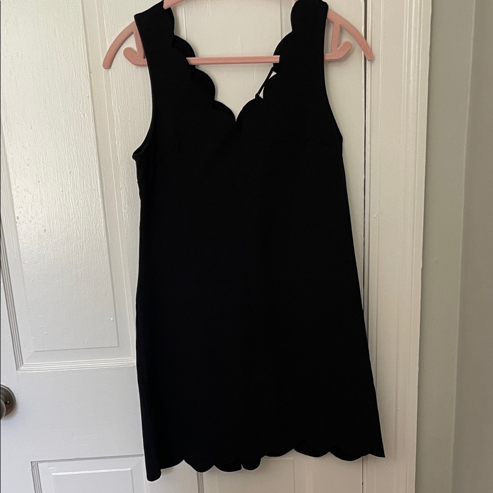 Soprano Black Scalloped Mini Dress